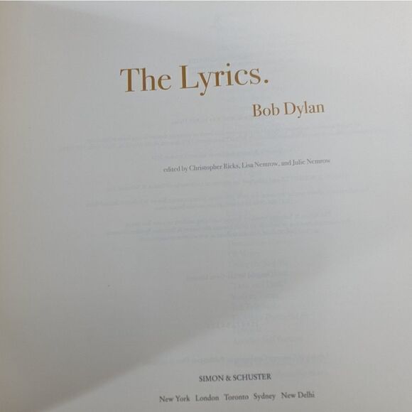 Lyrics by Bob Dylan ISBN 9781476797700 - Picture 10 of 11